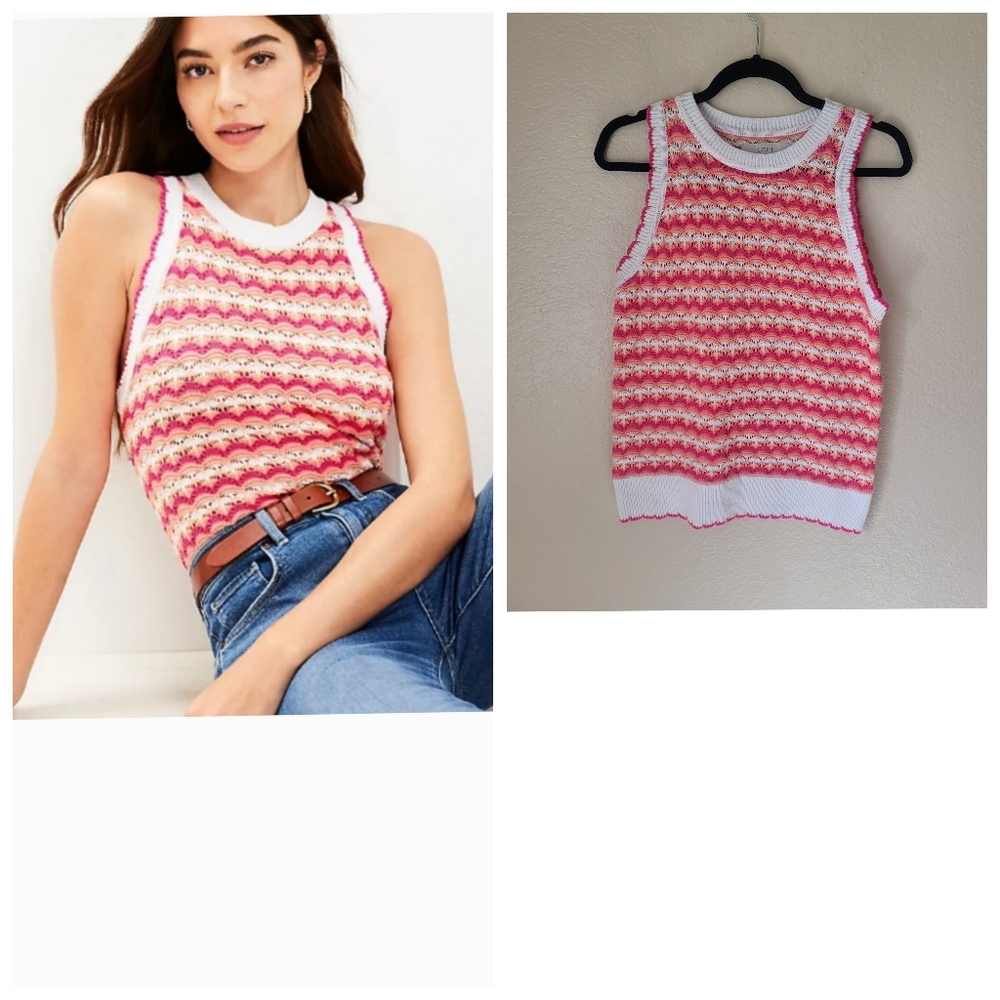 Loft- Scallop Sweater Tank Size Large